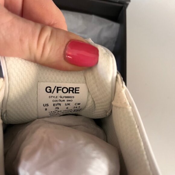 GFore Ladies Durf Perforated Leather Golf Shoe size 8 NWT - Picture 6 of 8